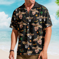 Custom Face Cinco De Mayo Mexican Hawaiian Shirt - Custom Photo Hawaiian Shirts