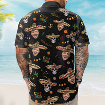 Custom Face Cinco De Mayo Mexican Hawaiian Shirt - Custom Photo Hawaiian Shirts