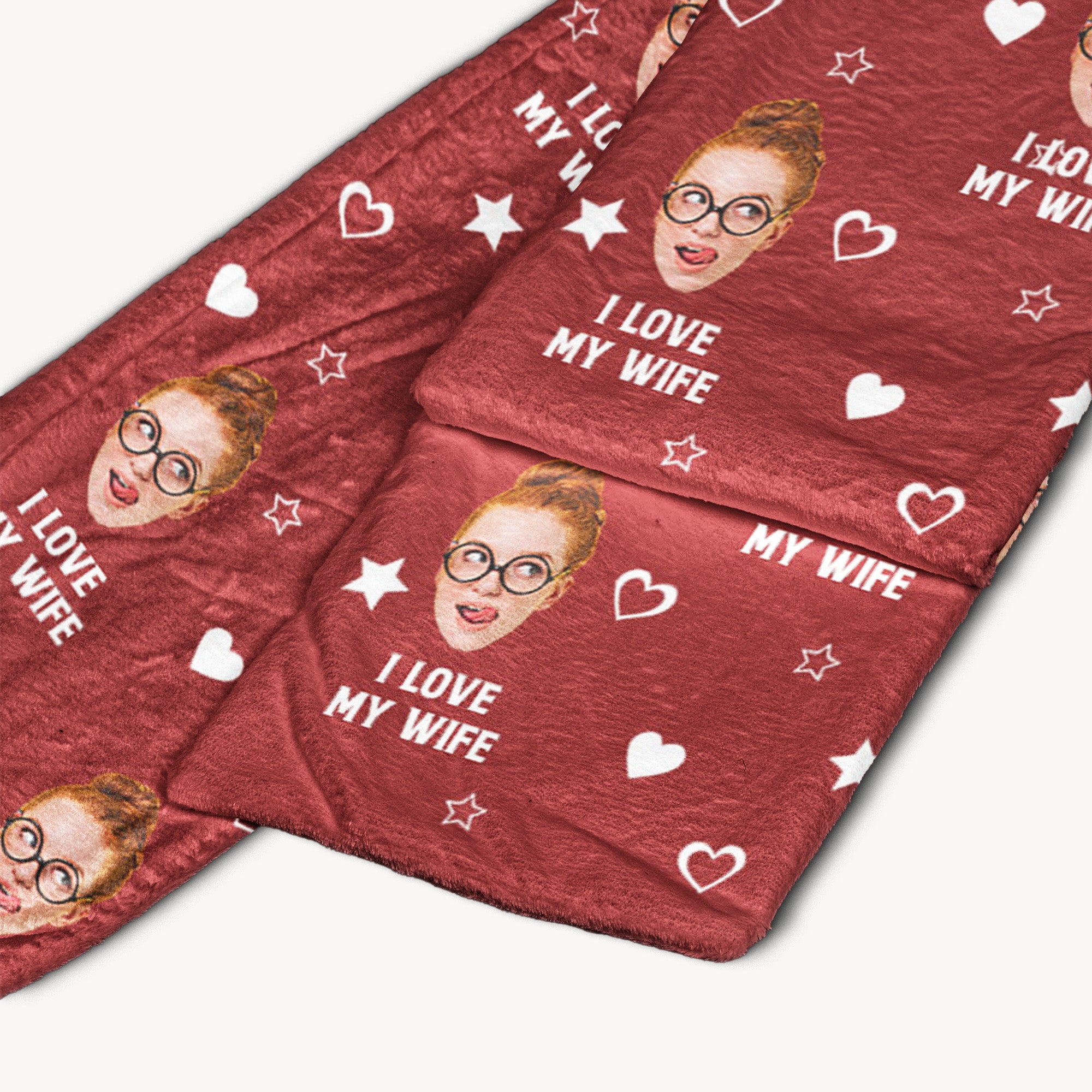 Custom Face For Men Women - Personalized Photo Fleece Scarf