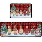 Custom Face Funny Festive Plant Buffalo Plaid - Personalized Photo Runner Rug