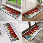Custom Face Funny Festive Plant Buffalo Plaid - Personalized Photo Runner Rug