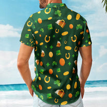 Custom Face Funny Happy St Patrick's Day - Custom Photo Hawaiian Shirts