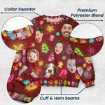 Custom Face Funny Light Up Christmas - Personalized Photo Ugly Sweater