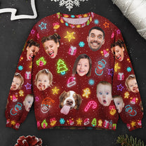 Custom Face Funny Light Up Christmas - Personalized Photo Ugly Sweater