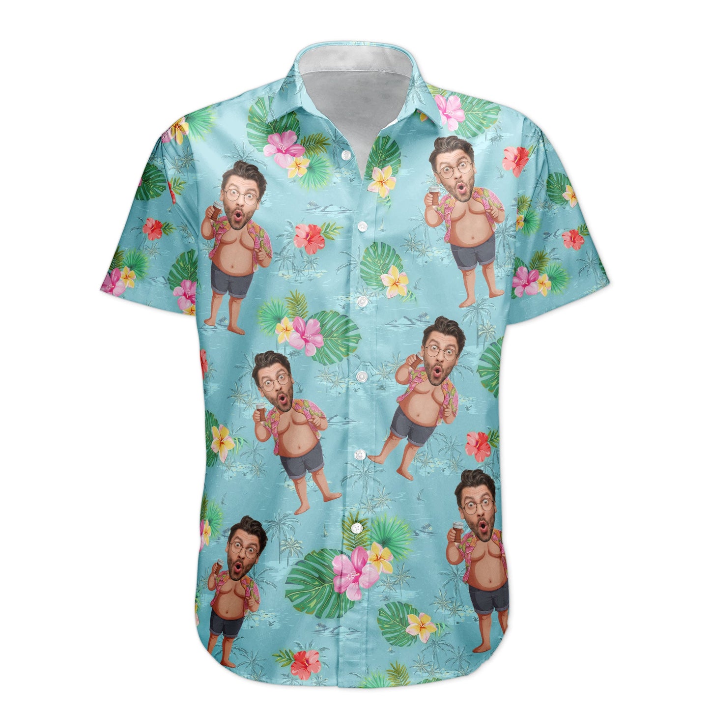 Custom Face Funny - Personalized Photo Hawaiian Shirt