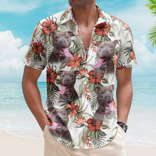 Custom Face Funny Photo Aloha For Pet Lovers - Custom Photo Hawaiian Shirts