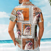 Custom Face Funny Photo Retro Tropical Palm Trees For Men, Women - Custom Photo Hawaiian Shirts