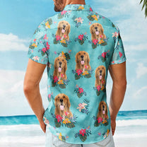 Custom Face Funny Photo Tropical Aloha For Dogs, Cats Lovers - Custom Photo Hawaiian Shirts