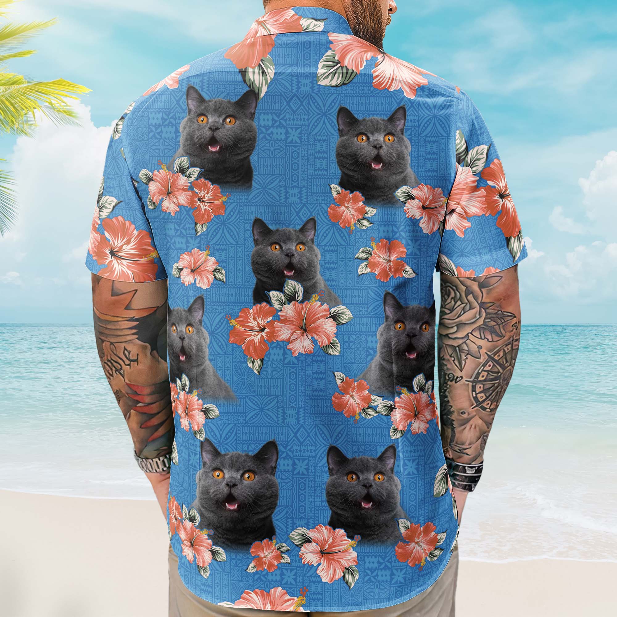 Lasfour Cat Hawaiian Shirt Custom Cat Hawaiian Shirt Design Cool