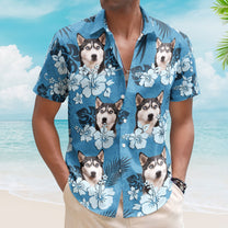 Custom Face Funny Photo Tropical Hibiscus Hawaii Tribal For Men, Women - Custom Photo Hawaiian Shirts