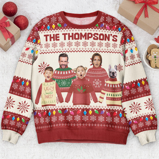 Custom Face Funny Silly Family, Friends, Co-Workers - Personalized Ugly Sweater