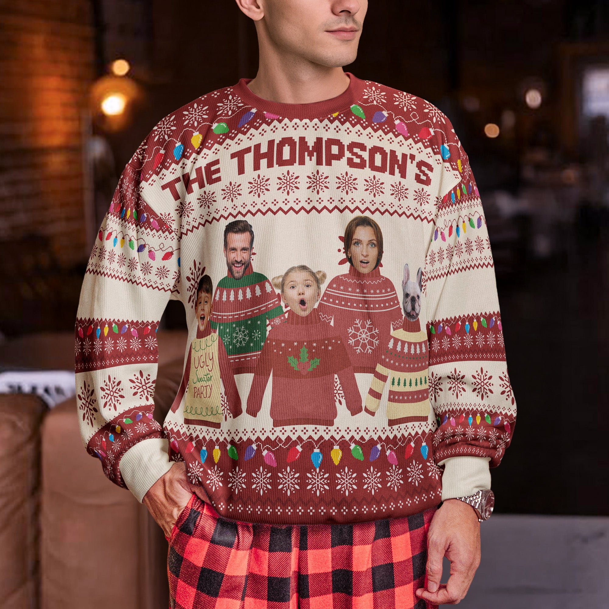 Custom Face Funny Silly Family, Friends, Co-Workers - Personalized Ugly Sweater