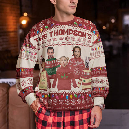 Custom Face Funny Silly Family, Friends, Co-Workers - Personalized Ugly Sweater