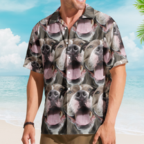 Custom Face Funny Summer For Dog Lovers - Personalized Photo Hawaiian Shirt