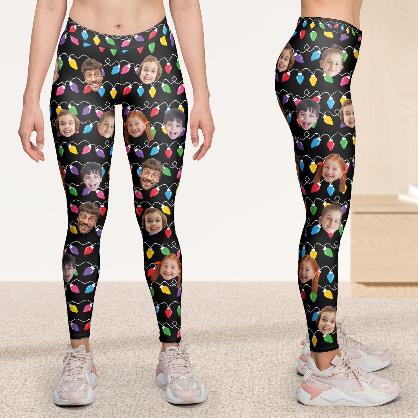 Custom Face Funny Ugly Leggings - Personalized Photo Leggings