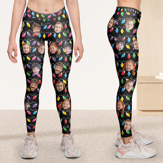 Custom Face Funny Ugly Leggings - Personalized Photo Leggings