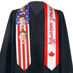 Custom Face Graduation Stole - Personalized Photo Graduation Stole