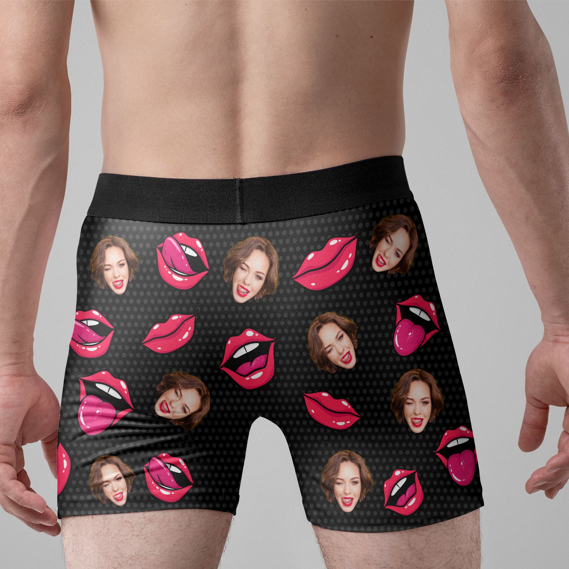 Custom Girlfriend Face Boxers Custom Waistband Text Boxer Funny Naughty  Underwear - Personalized Face Photo On Men's Underwear