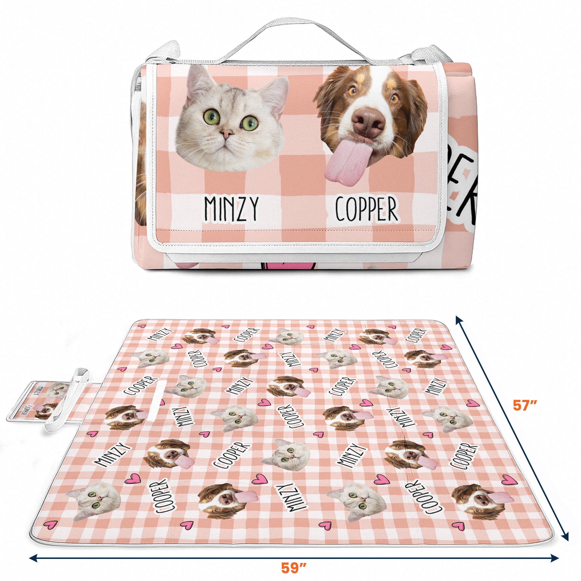 Custom Face Pet - Personalized Photo Picnic Blanket