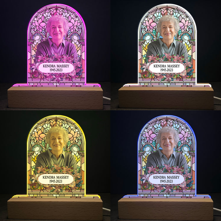 Custom Face Stained Glass - Personalized Photo LED Light
