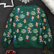 Custom Family Face - Christmas Time - Personalized Photo Ugly Sweater