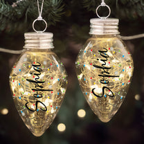 Custom Family Name Christmas Light Up The Tree - Personalized LED Christmas Light