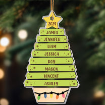 Custom Family Name Christmas Tree - Personalized Acrylic Ornament