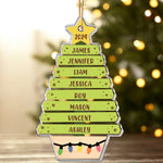 Custom Family Name Christmas Tree - Personalized Acrylic Ornament