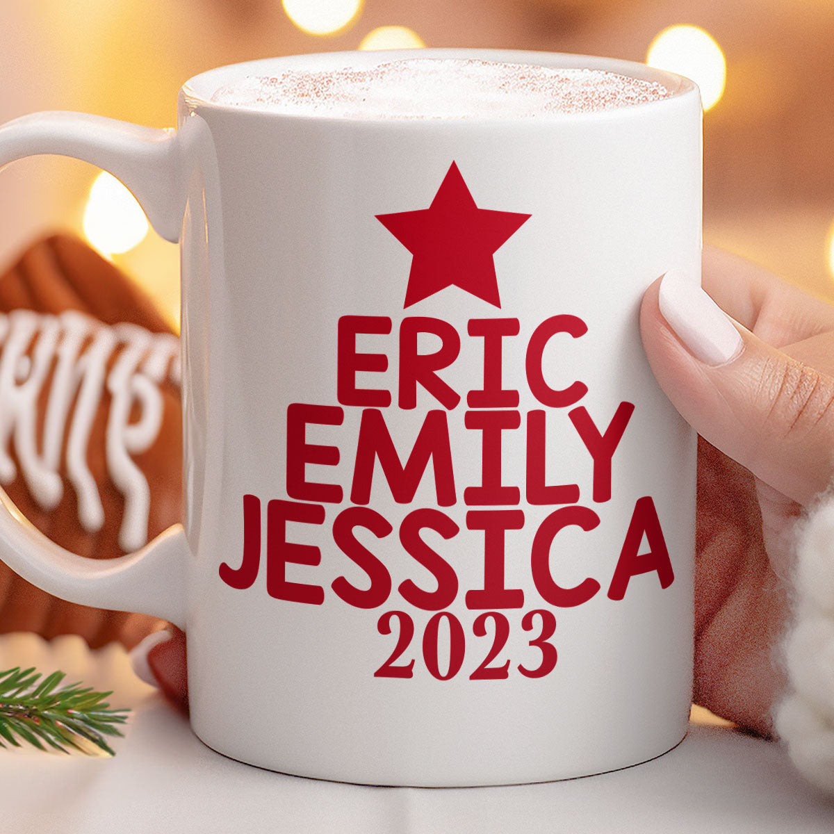 Custom Family Photo and Name Coffee Mug