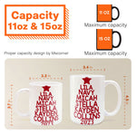 Custom Family Name Christmas Tree - Personalized Mug