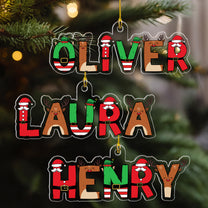 Custom Family Name Elf Santa Letter For Kids, Family, Bulk Gifts - Personalized Acrylic Ornament