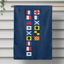 Custom Family Name In Nautical Flag - Personalized Flag