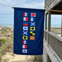 Custom Family Name In Nautical Flag - Personalized Flag