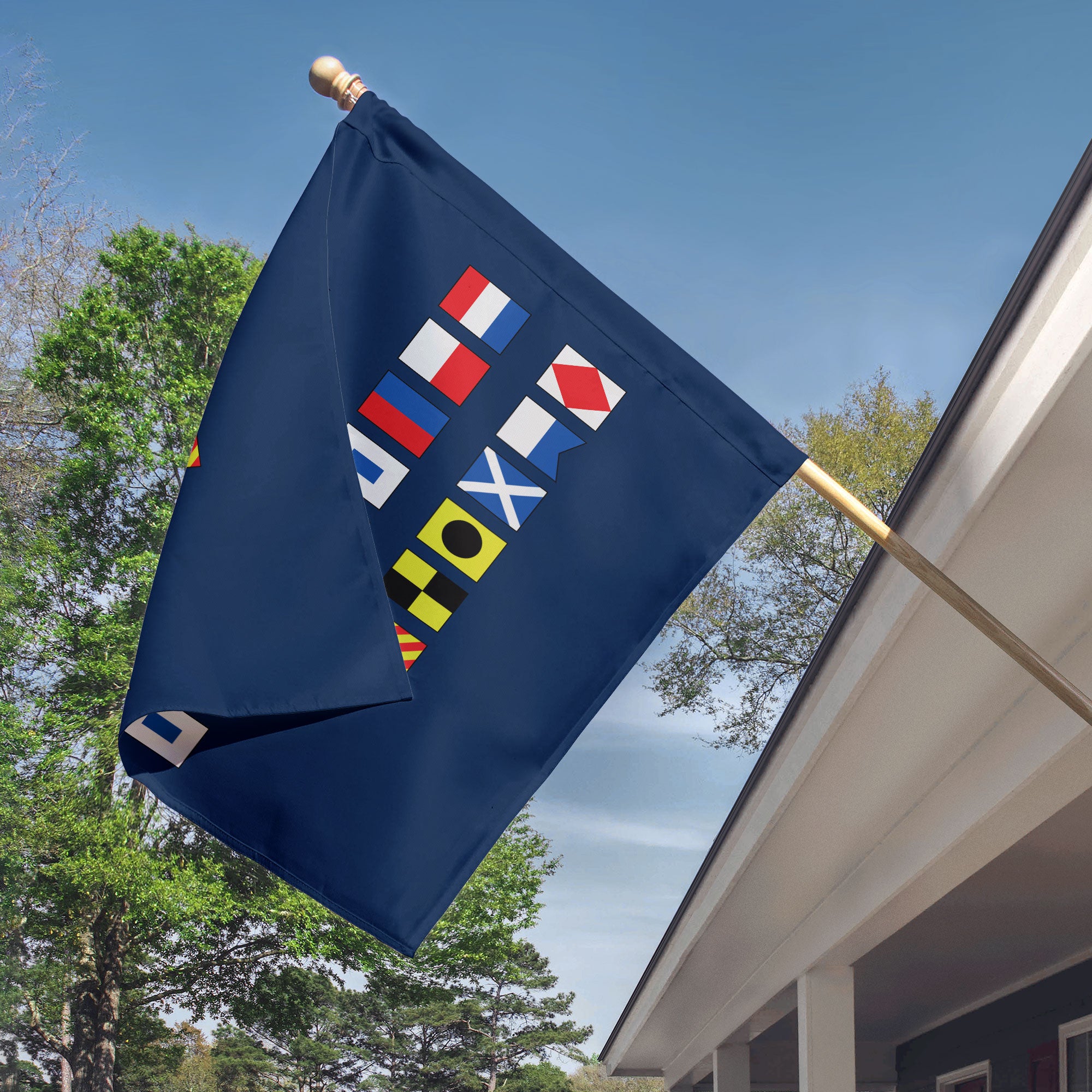 Custom Family Name In Nautical Flag - Personalized Flag