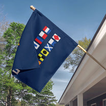 Custom Family Name In Nautical Flag - Personalized Flag