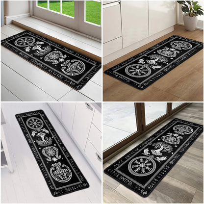 Custom Family Name In Viking Runes - Personalized Runner Rug