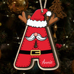 Custom Family Name - Santa Claus Christmas Family Names - Personalized Wooden Ornament