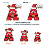 Custom Family Name - Santa Claus Christmas Family Names - Personalized Wooden Ornament