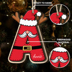 Custom Family Name - Santa Claus Christmas Family Names - Personalized Wooden Ornament