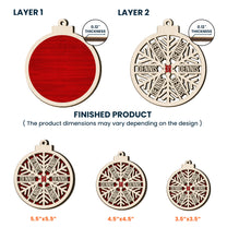 Custom Family Name Snowflake, 2025 Christmas Family Ornament With Name - Personalized Wooden Ornament