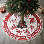 Custom Family Name Snowman Christmas Tree Decoration - Personalized Tree Skirt