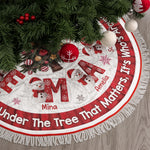 Custom Family Name Snowman Christmas Tree Decoration - Personalized Tree Skirt