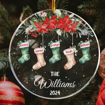 Custom Family Name Stocking - Personalized Acrylic Ornament