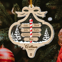 Custom Family Name With Christmas Direction Post Signs - Personalized Acrylic Ornament