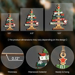 Custom Family Names Christmas Ornament - Personalized Wooden Ornament