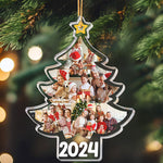 Custom Family Photo 2026 Christmas Tree - Personalized Photo Acrylic Ornament