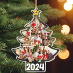 Custom Family Photo 2026 Christmas Tree - Personalized Photo Acrylic Ornament