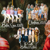 Custom Family Photo Christmas - 1st Baby, Family, Couples, Pet Lovers - Personalized Acrylic Photo Ornament