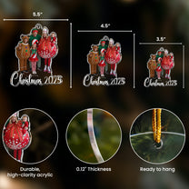 Custom Family Photo Christmas - 1st Baby, Family, Couples, Pet Lovers - Personalized Acrylic Photo Ornament