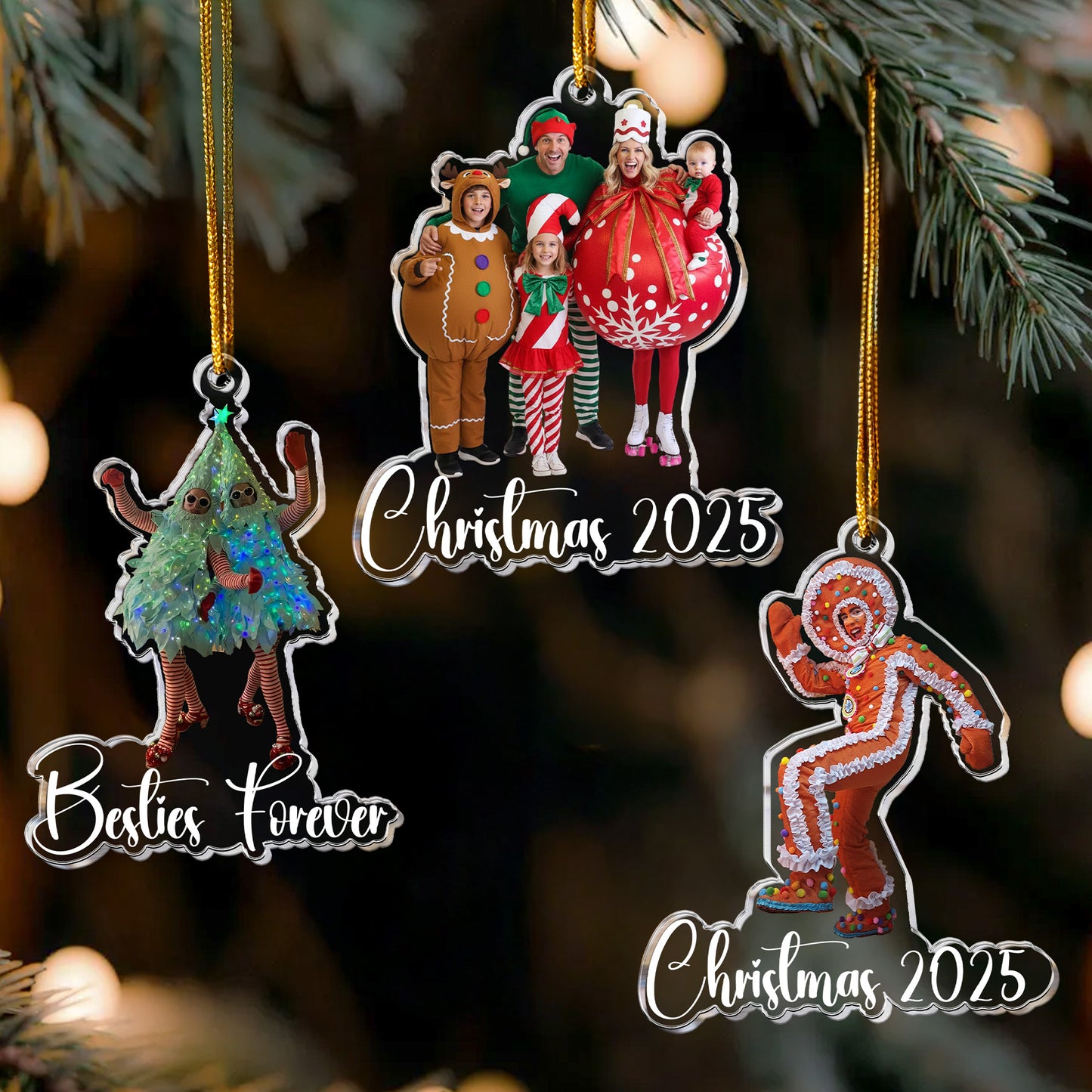 Custom Family Photo Christmas - 1st Baby, Family, Couples, Pet Lovers - Personalized Acrylic Photo Ornament